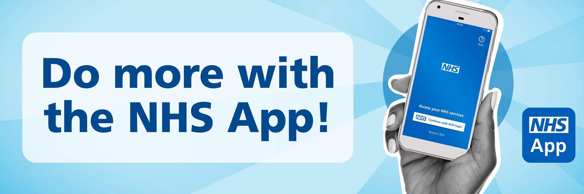 NHS App banner